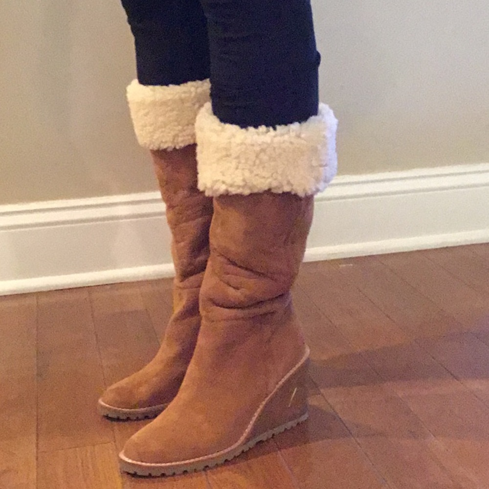 Coach Double Faced Shearling Boots